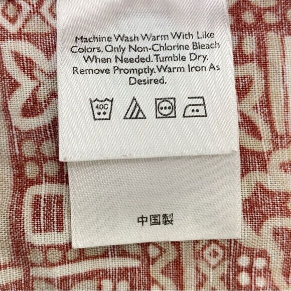 Eddie Bauer Linen Blend Men’s Size Large Hawaiian Button Down Shirt - Picture 10 of 12